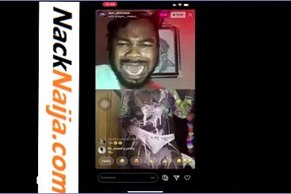 VIDEO: Girl showing off her boobs and Ass on Instagram Live with singer Slimcase