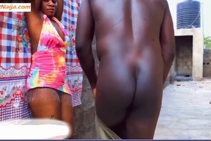 VIDEO: The street boy fucks his compound girl in the backyard