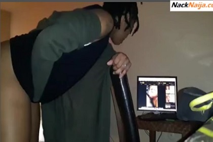VIDEO: Watching porn while I hit her from behind