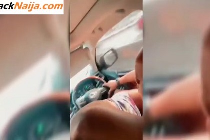 Tanzanian girl Imani nacking her man while driving