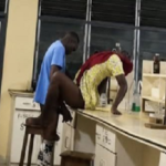 VIDEO: Ghana teacher nacking student in a laboratory VIDEO: Ghana teacher nacking student in a laboratory